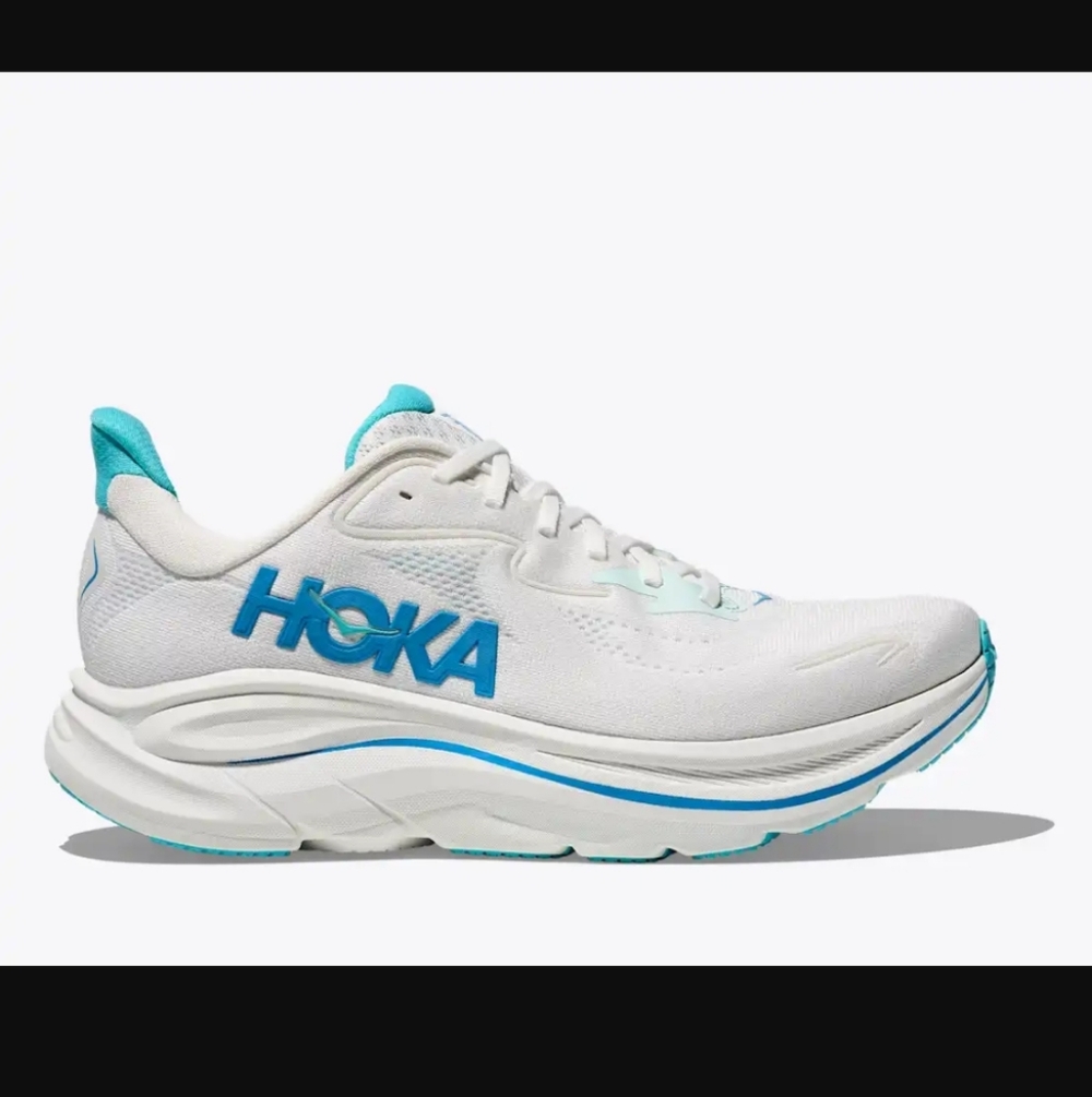 Hoka Clifton 10 white / skyward blue Size 13 Wide
